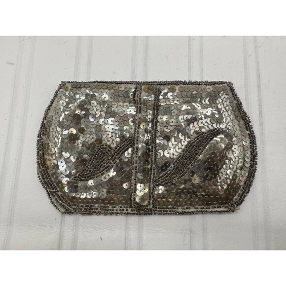 Vintage Sequence Beaded Handbag/Clutch, Made In Czechoslovakia, TLC - Picture 4 of 5